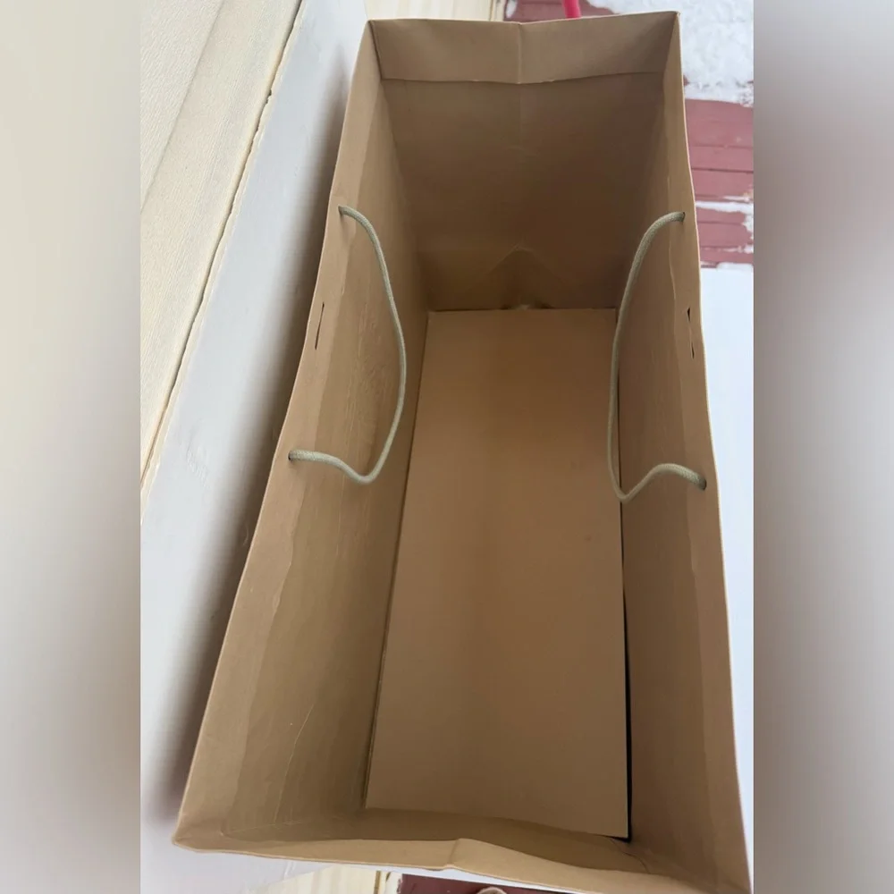 Large Authentic Burberry Prorsum Gold Foil Paper Shopping Bag 24.75”x17.75x10.5”